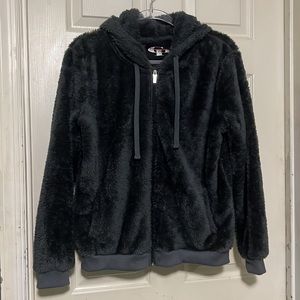 NWT $79 PALOMARES APPAREL | Teddy Bear Jacket Coat With Pockets | Charcoal